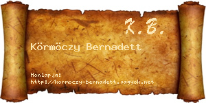Körmöczy Bernadett névjegykártya